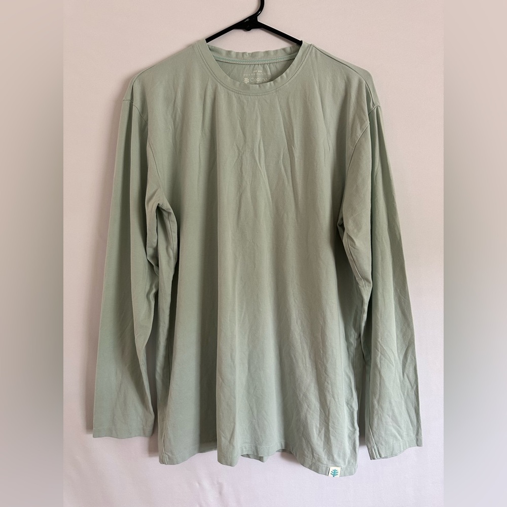 Coolibar UPF 50+ Sun Protection Shirt Mens Medium Long Sleeve Crew Neck
